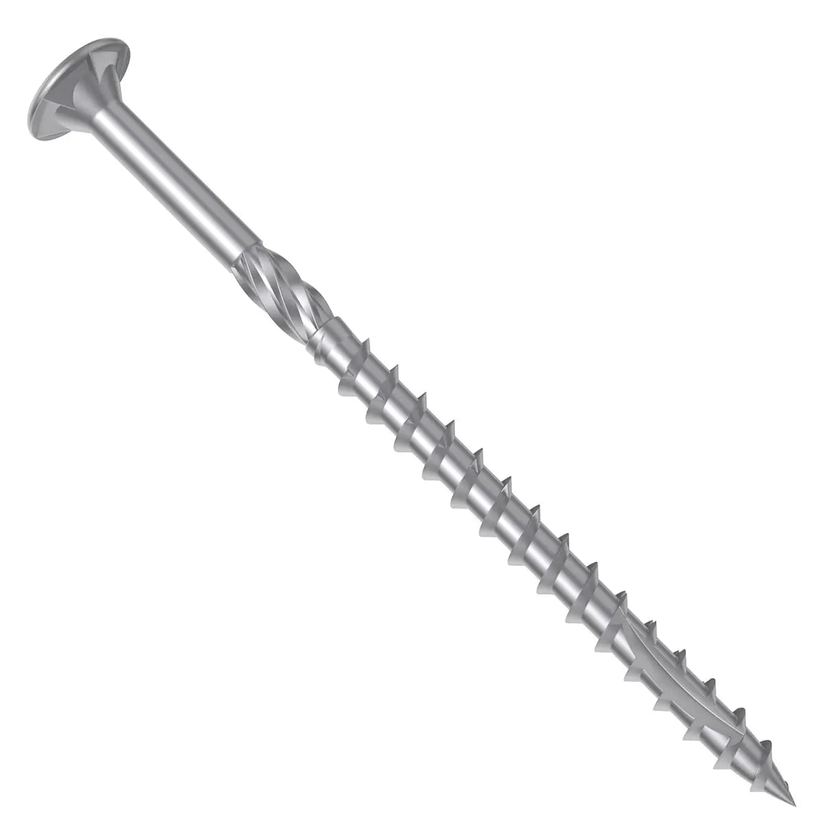 #9 x 3 Deck Screws, Star Drive Wood Screws, Silver
