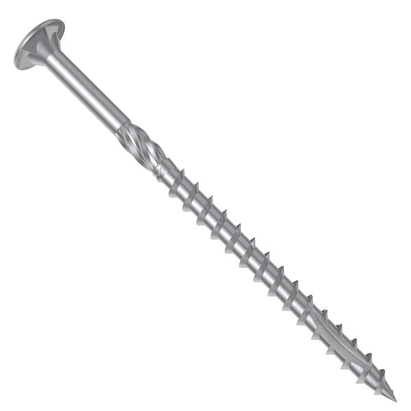 #9 x 3 Deck Screws, Star Drive Wood Screws, Silver