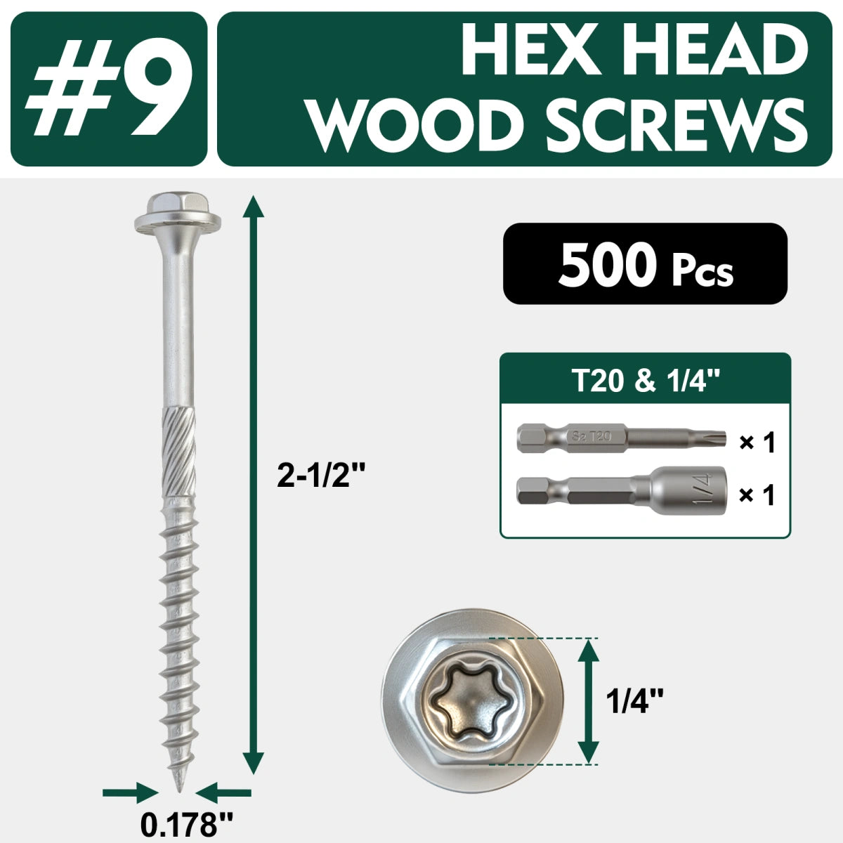 #9 x 2-1/2" Heavy Duty Joist Hanger Screws