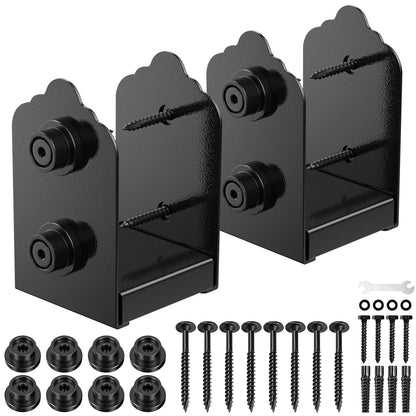 FMhotu 4x4 Post Base, Stainless Steel Adjustable Post Anchor Bracket (Internal 3.5 x 3.5), Adjustable Post Base for Pavilion Deck Porch Handrail Railing Support Decorative Anchor Plate
