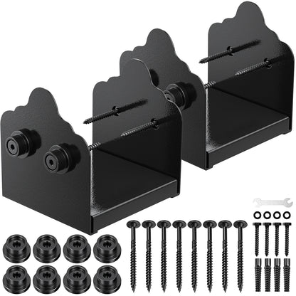 FMhotu 6x6 Post Base, Stainless Steel Adjustable Post Anchor Bracket (Internal 5.5 x 5.5), Adjustable Post Base for Pavilion Deck Porch Handrail Railing Support Decorative Anchor Plate