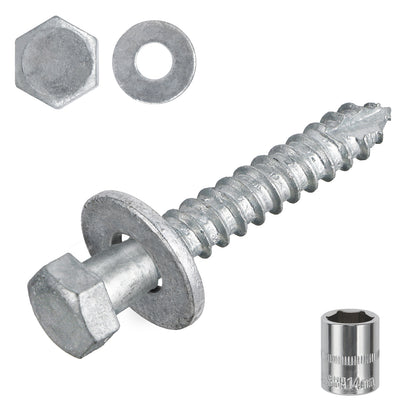 3/8" x 2" Lag Screws Bolts with Washers