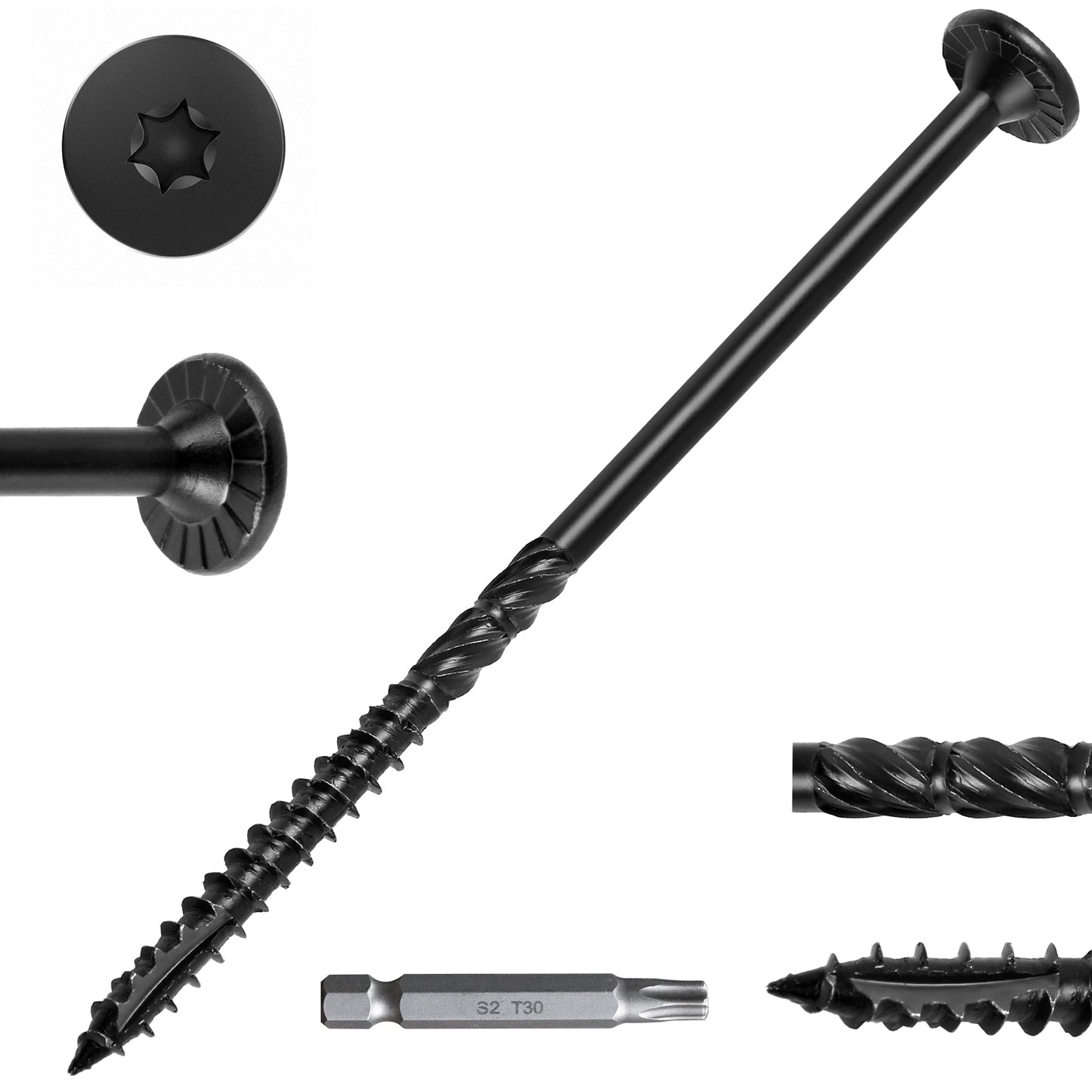 #14 x 8 Inch Heavy-Duty Wood Screws