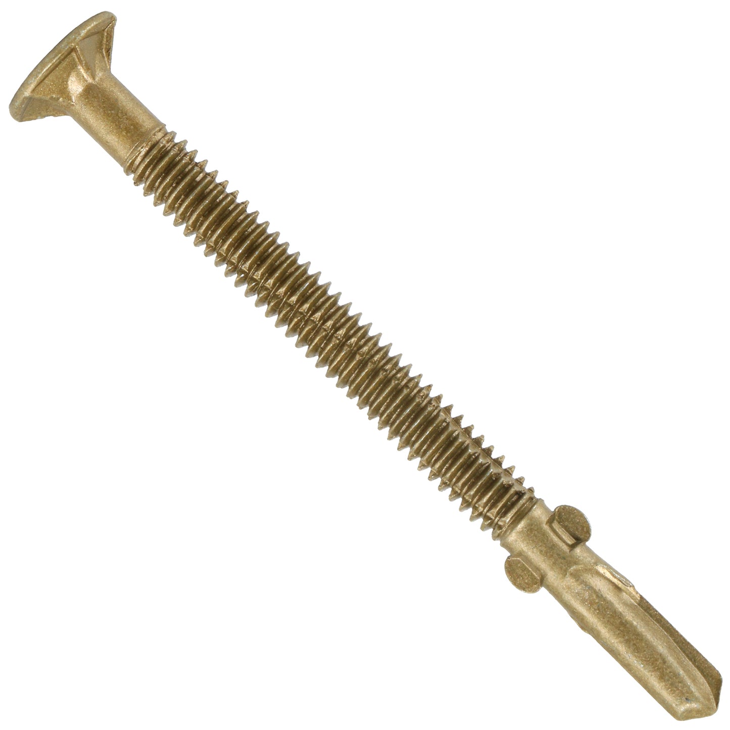 #10 x 1-5/8 Self-Tapping Trailer Deck Screws, T25 Star Bits Screws, Gold