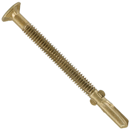 #10 x 1-5/8 Self-Tapping Trailer Deck Screws, T25 Star Bits Screws, Gold