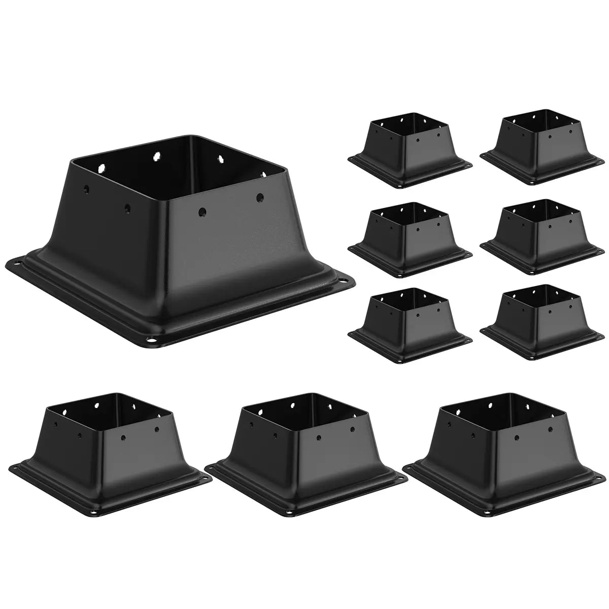 4x4 Post Base, Internal 3.6"x3.6" Heavy Duty Post Bracket
