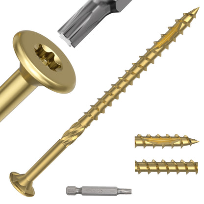 #9 x 3 Deck Screws, Star Drive Wood Screws