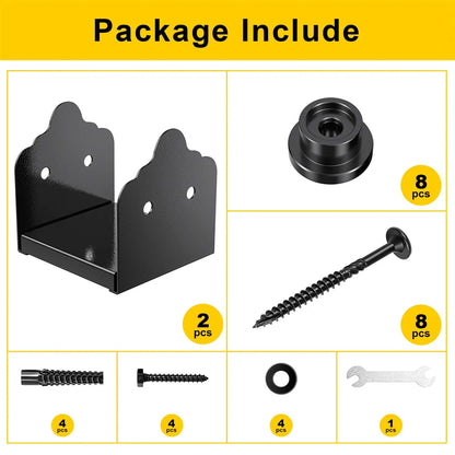 6x6 Post Base, Stainless Steel Adjustable Post Anchor Bracket