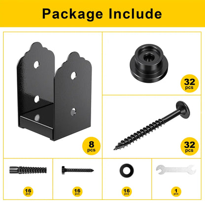 4x4 Post Base, Stainless Steel Adjustable Post Anchor Bracket