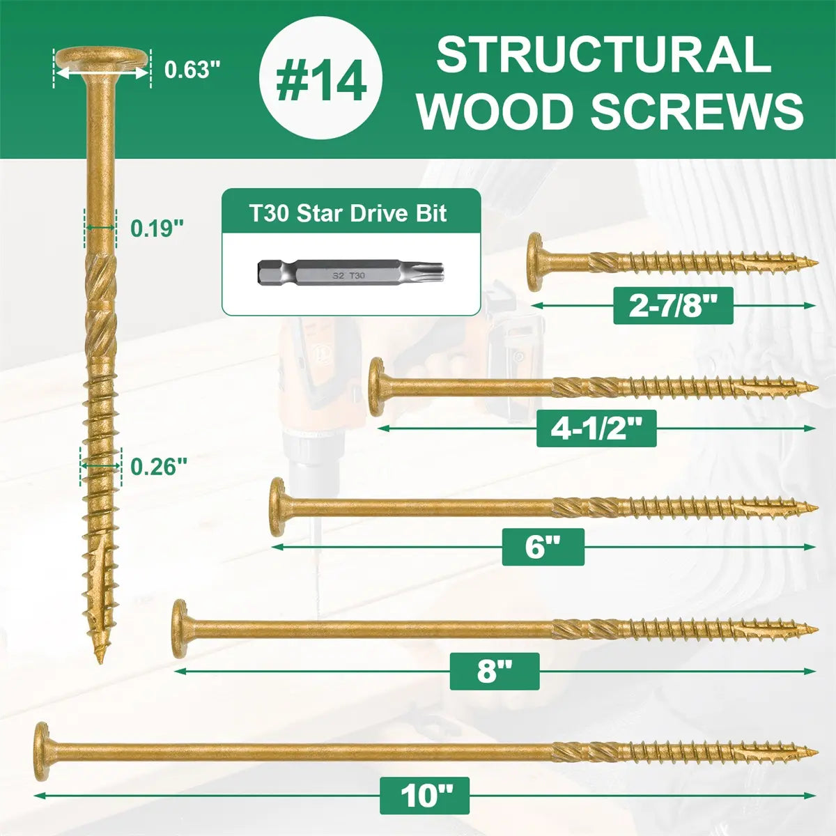 6 Inch Heavy-Duty Outdoor Deck Screws