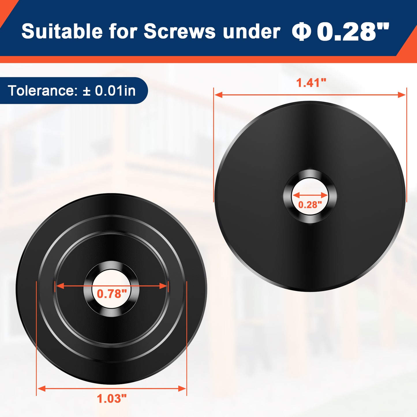 FMhotu Carbon Steel Nut and Screw Assortment, 1" Nuts and #14 x 6" Wood Screws, Fastening Tool for Decorating Outdoor Pergolas, Gazebos and Decks
