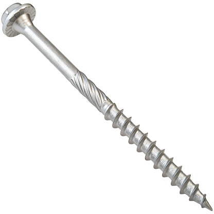 FMhotu #9 x 2-1/2" Heavy Duty Joist Hanger Screws, Structural Connector Screws, 1/4" Hex Head+T20 Star Bit, 10D Nail Replacement, Zinc-Aluminum Flake Coating, 1500-Hour Salt Spray Tested