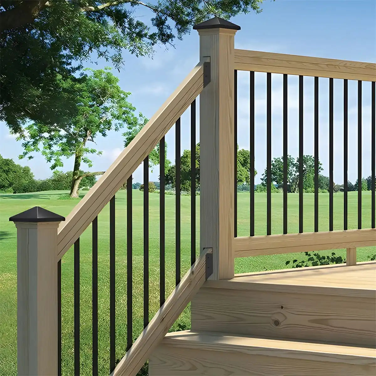 2 Pair, 30° Stair Angle Stainless Steel Deck Railing Brackets Connectors, 2"x4"