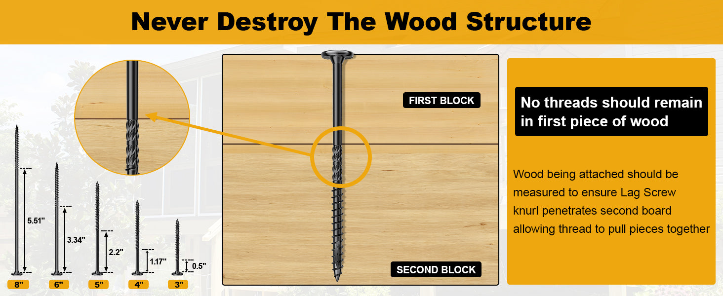 #14 x 10 Wood Structural Lag Screws Star Drive Decking Wood Screws, Rust Resistant Timber Screws for Timber/Log/Landscaping