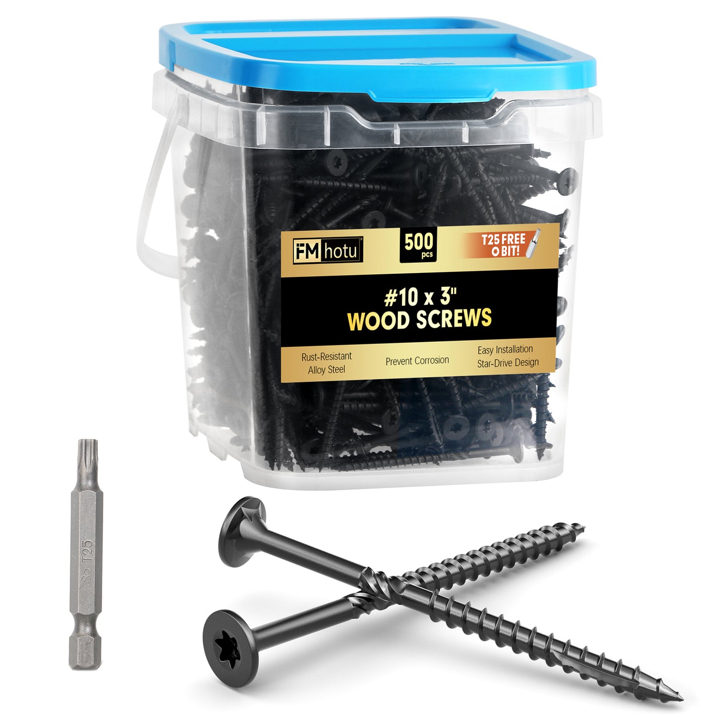 #10 x 3” Deck Screws, Star Drive Wood Screws