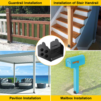 FMhotu 8x8 Post Base, Stainless Steel Adjustable Post Anchor Bracket (Internal 7.8 x 7.5), Adjustable Post Base for Pavilion Deck Porch Handrail Railing Support Decorative Anchor Plate