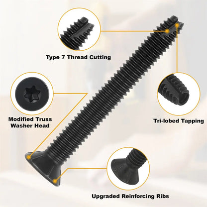 1/4-20 x 2 Flat Head Thread Cutting Self Drilling Deck Screws