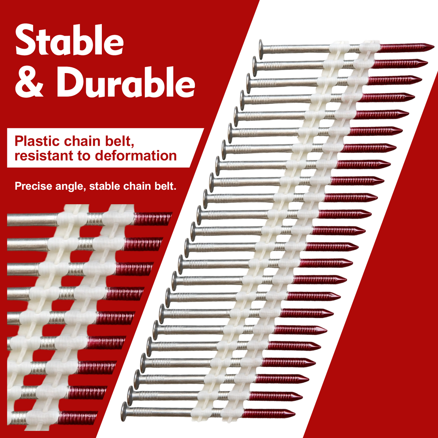 FMhotu 21 Degree Framing Nails 3-1/4" x .131" 1000PCS Ring Shank Plastic Collated Nails for 20-22 Degree Framing Nailer Gun, Hot Dipped Galvanized Full Round Head Framing Nails for Decking Sheathing