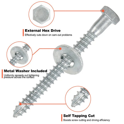 3/8" x 4" Lag Screws Bolts with Washers