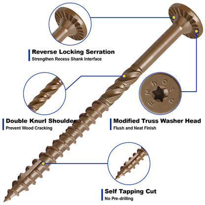 #14 x 8 Inch Wood Structural Lag Screws