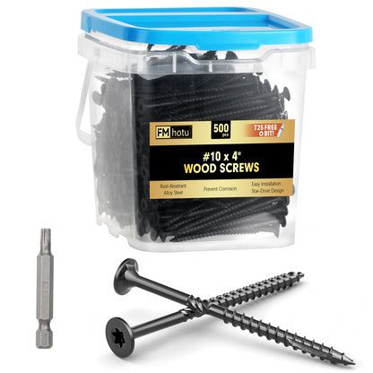 #10 x 4” Deck Screws, Star Drive Wood Screws