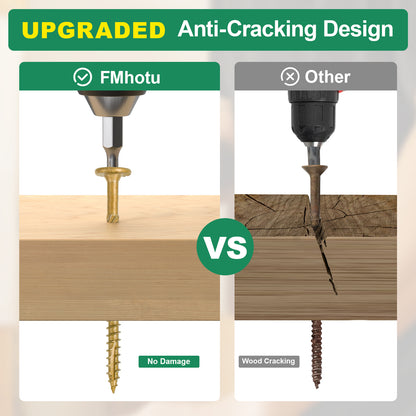 2-7/8 Inch Heavy-Duty Outdoor Deck Screws, Star Drive Decking Wood Screws, Rust Resistant Timber Screws for Timber/Log/Landscaping Wood (#14 x 2-7/8 Tan)