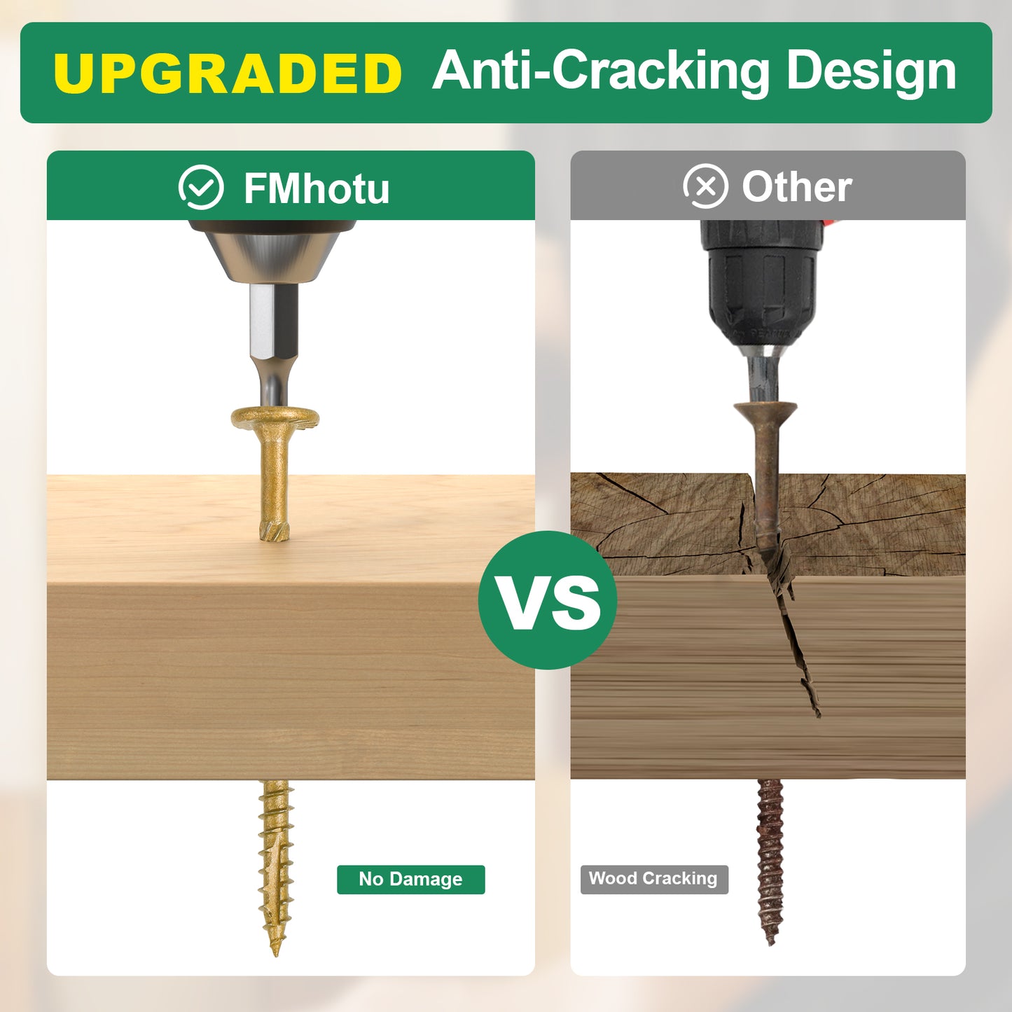 2-7/8 Inch Heavy-Duty Outdoor Deck Screws, Star Drive Decking Wood Screws, Rust Resistant Timber Screws for Timber/Log/Landscaping Wood (#14 x 2-7/8 Tan)