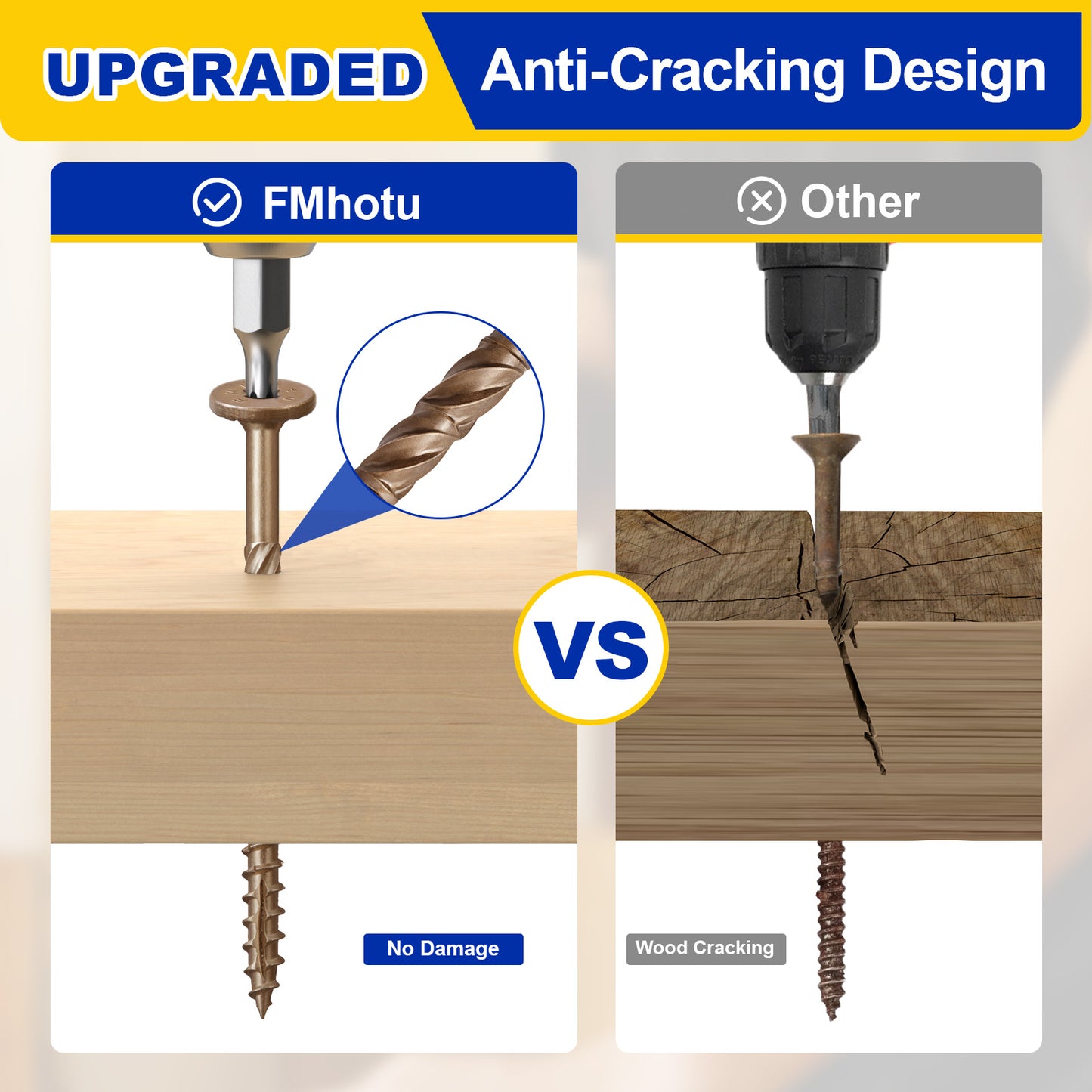 #14 x 8 Inch Wood Structural Lag Screws