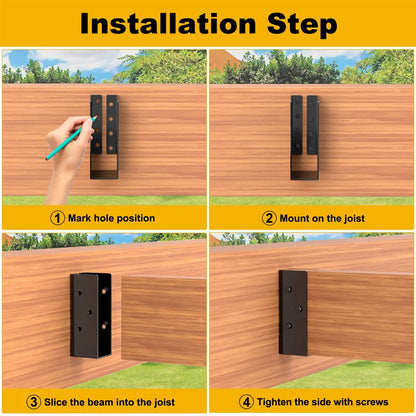 Concealed Joist Hanger, 2"x6" Outdoor Concealed-Flange Joist Bracket