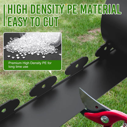 4-Inch Landscape Edging with Metal Spikes, Black
