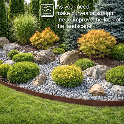 4-Inch Landscape Edging with Metal Spikes, Brown